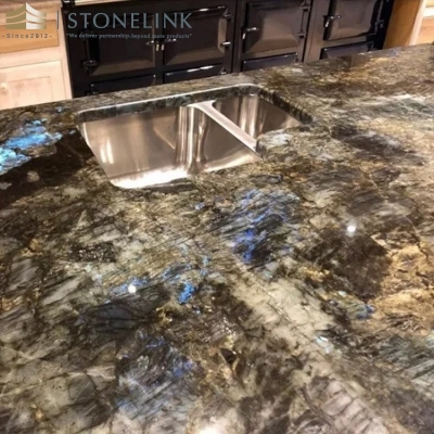 Lemurian blue granite countertop