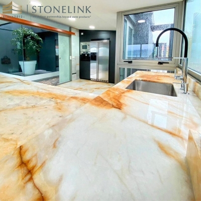 Corallo quartzite countertop