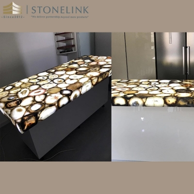 Brown agate stone countertop