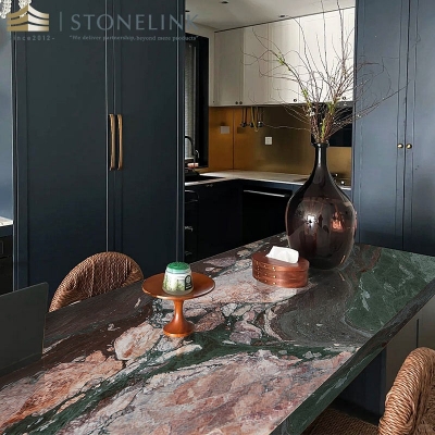 Four Seasons Green marble slab