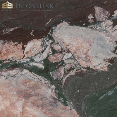 Four Seasons Green marble slab