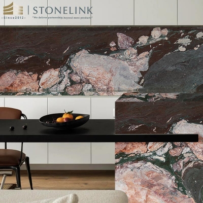 Four Seasons Green marble slab